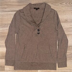 Banana Republic Brown Shawl Collar Sweatshirt
